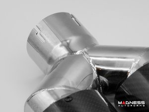 FIAT 124 Performance Exhaust by MADNESS - Monza - Dual Exit w/ Carbon Fiber Quad Tips V1